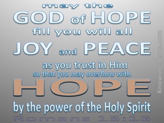 Romans 15:13 God Of Hope (orange)